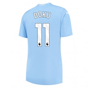 Manchester City Jeremy Doku #11 Koszulka Podstawowych Kobiety 2023-24 Krótki Rękaw